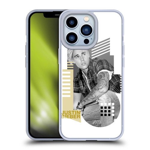 Justin Bieber Purpose B&w Calendar Geometric Collage Soft Gel Case for Apple iPhone 13 Pro