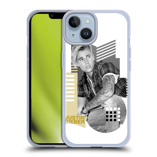 Justin Bieber Purpose B&w Calendar Geometric Collage Soft Gel Case for Apple iPhone 14