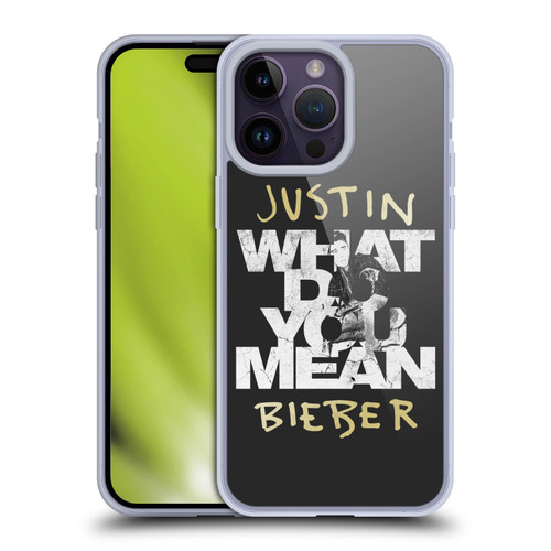 Justin Bieber Purpose B&w What Do You Mean Typography Soft Gel Case for Apple iPhone 14 Pro Max