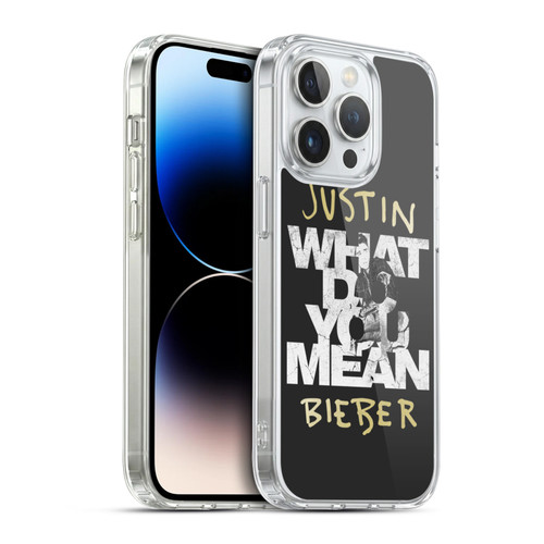 Justin Bieber Purpose B&w What Do You Mean Typography Soft Gel Case for Apple iPhone 14 Pro & MagSafe