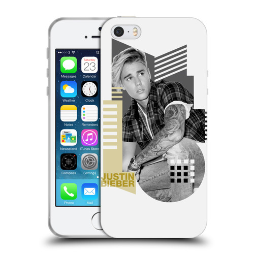 Justin Bieber Purpose B&w Calendar Geometric Collage Soft Gel Case for Apple iPhone 5 / 5s / iPhone SE 2016