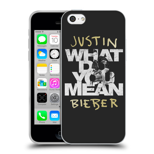 Justin Bieber Purpose B&w What Do You Mean Typography Soft Gel Case for Apple iPhone 5c