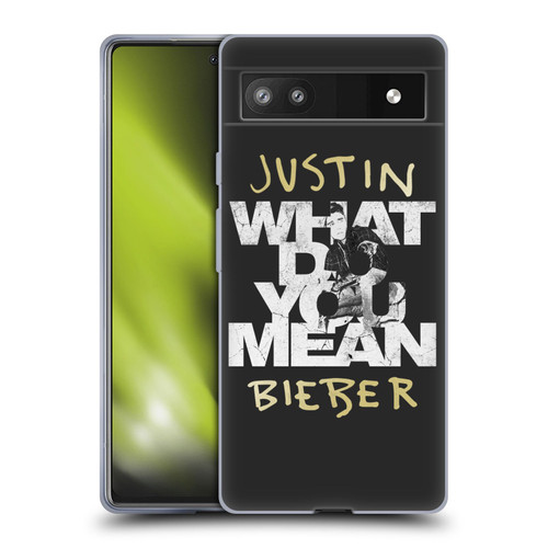 Justin Bieber Purpose B&w What Do You Mean Typography Soft Gel Case for Google Pixel 6a