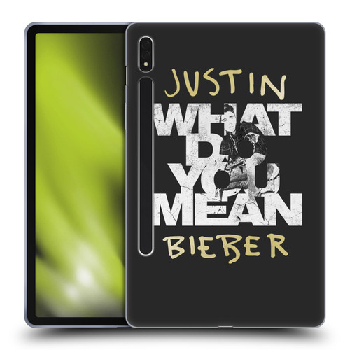 Justin Bieber Purpose B&w What Do You Mean Typography Soft Gel Case for Samsung Galaxy Tab S8
