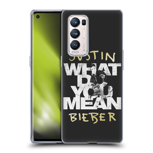 Justin Bieber Purpose B&w What Do You Mean Typography Soft Gel Case for OPPO Find X3 Neo / Reno5 Pro+ 5G