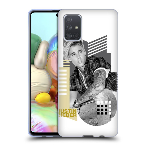 Justin Bieber Purpose B&w Calendar Geometric Collage Soft Gel Case for Samsung Galaxy A71 (2019)