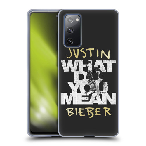 Justin Bieber Purpose B&w What Do You Mean Typography Soft Gel Case for Samsung Galaxy S20 FE / 5G