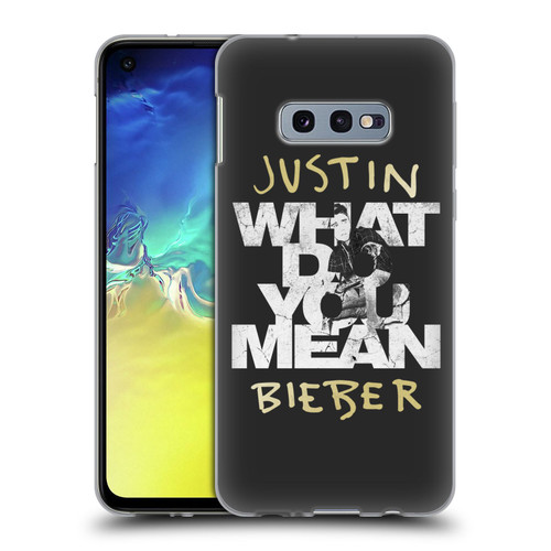 Justin Bieber Purpose B&w What Do You Mean Typography Soft Gel Case for Samsung Galaxy S10e