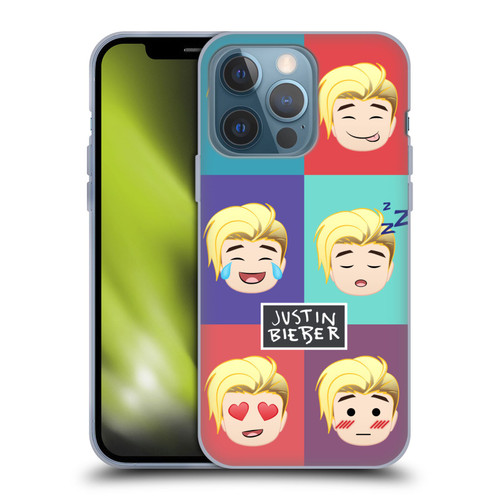 Justin Bieber Justmojis Cute Faces Soft Gel Case for Apple iPhone 13 Pro