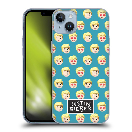 Justin Bieber Justmojis Patterns Soft Gel Case for Apple iPhone 14 Plus