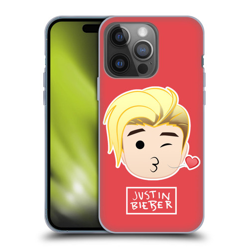 Justin Bieber Justmojis Kiss Soft Gel Case for Apple iPhone 14 Pro