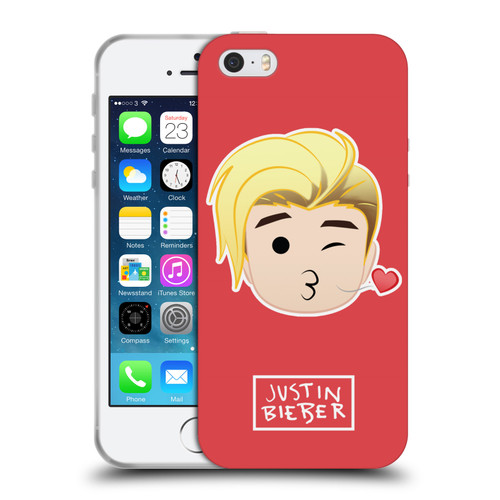 Justin Bieber Justmojis Kiss Soft Gel Case for Apple iPhone 5 / 5s / iPhone SE 2016