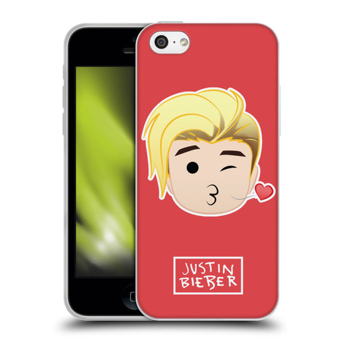 Justin Bieber Justmojis Kiss Soft Gel Case for Apple iPhone 5c