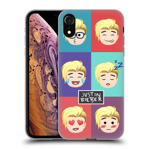 Justin Bieber Justmojis Cute Faces Soft Gel Case for Apple iPhone XR