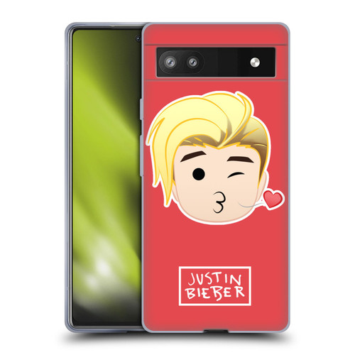 Justin Bieber Justmojis Kiss Soft Gel Case for Google Pixel 6a