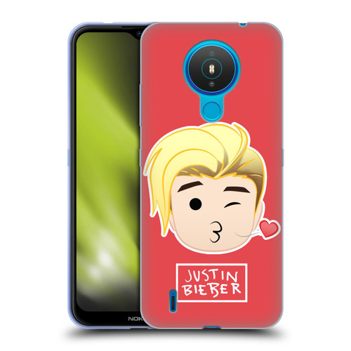 Justin Bieber Justmojis Kiss Soft Gel Case for Nokia 1.4