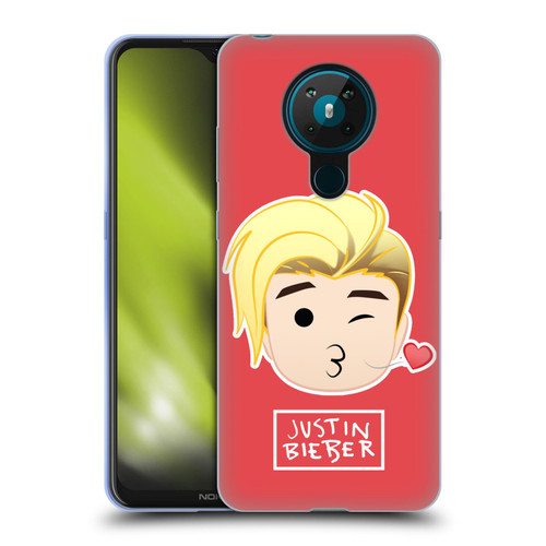 Justin Bieber Justmojis Kiss Soft Gel Case for Nokia 5.3