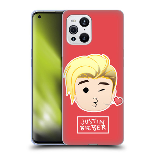 Justin Bieber Justmojis Kiss Soft Gel Case for OPPO Find X3 / Pro