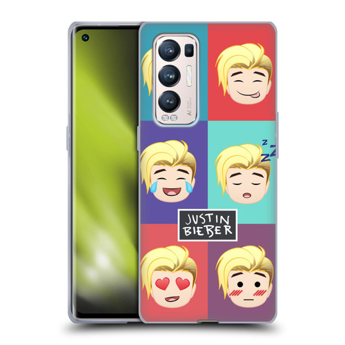 Justin Bieber Justmojis Cute Faces Soft Gel Case for OPPO Find X3 Neo / Reno5 Pro+ 5G