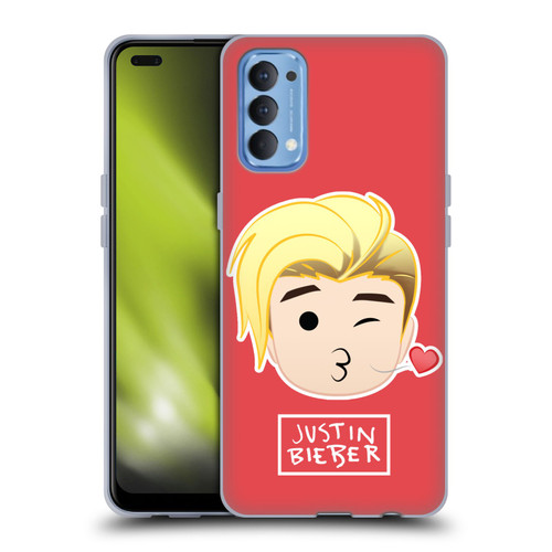 Justin Bieber Justmojis Kiss Soft Gel Case for OPPO Reno 4 5G