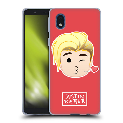 Justin Bieber Justmojis Kiss Soft Gel Case for Samsung Galaxy A01 Core (2020)