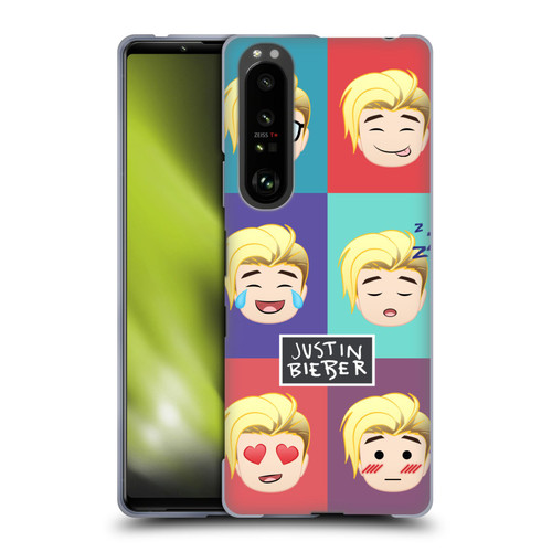 Justin Bieber Justmojis Cute Faces Soft Gel Case for Sony Xperia 1 III