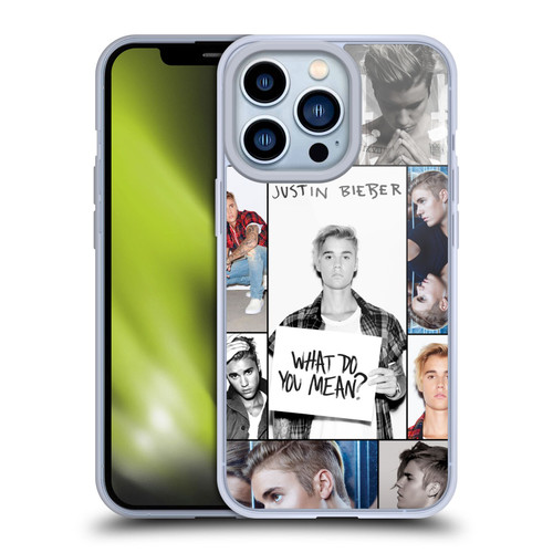 Justin Bieber Purpose Grid Poster Soft Gel Case for Apple iPhone 13 Pro