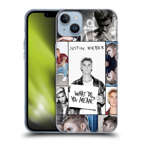 Justin Bieber Purpose Grid Poster Soft Gel Case for Apple iPhone 14 Plus