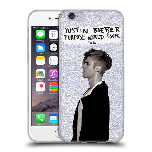 Justin Bieber Purpose World Tour 2016 Soft Gel Case for Apple iPhone 6 / iPhone 6s