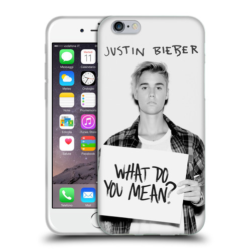 Justin Bieber Purpose What Do You Mean Photo Soft Gel Case for Apple iPhone 6 / iPhone 6s