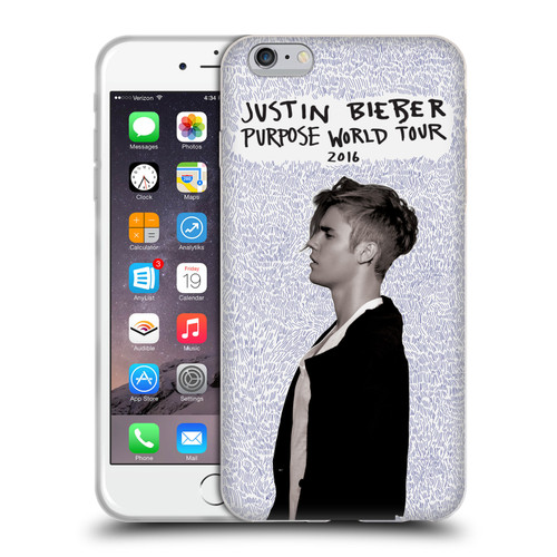 Justin Bieber Purpose World Tour 2016 Soft Gel Case for Apple iPhone 6 Plus / iPhone 6s Plus
