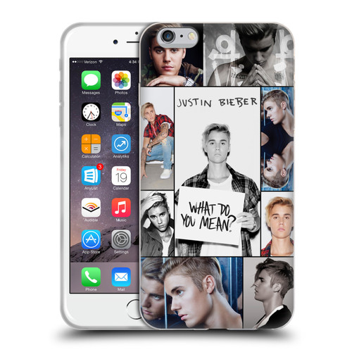 Justin Bieber Purpose Grid Poster Soft Gel Case for Apple iPhone 6 Plus / iPhone 6s Plus