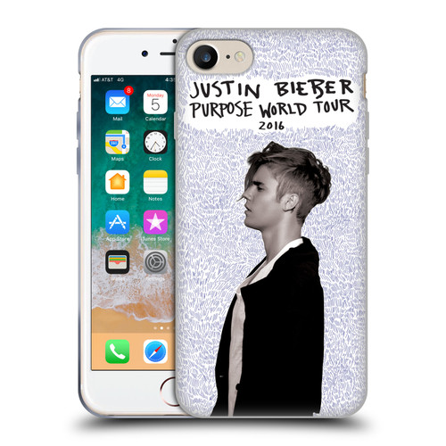 Justin Bieber Purpose World Tour 2016 Soft Gel Case for Apple iPhone 7 / 8 / SE 2020 & 2022