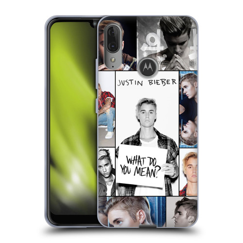 Justin Bieber Purpose Grid Poster Soft Gel Case for Motorola Moto E6 Plus