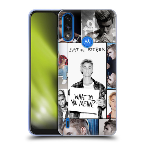 Justin Bieber Purpose Grid Poster Soft Gel Case for Motorola Moto E7 Power / Moto E7i Power
