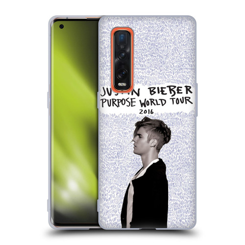 Justin Bieber Purpose World Tour 2016 Soft Gel Case for OPPO Find X2 Pro 5G