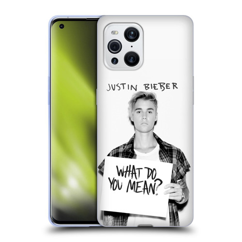 Justin Bieber Purpose What Do You Mean Photo Soft Gel Case for OPPO Find X3 / Pro