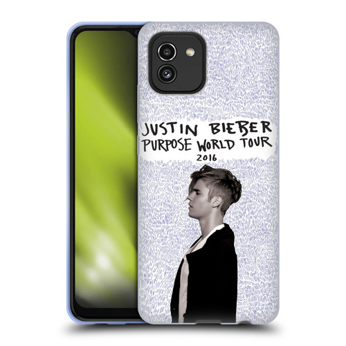 Justin Bieber Purpose World Tour 2016 Soft Gel Case for Samsung Galaxy A03 (2021)
