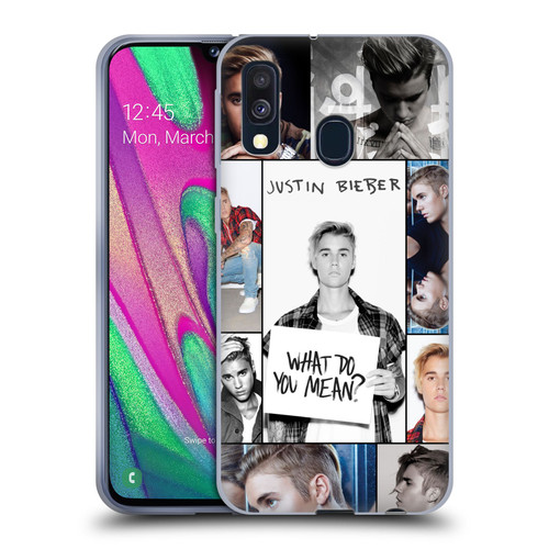 Justin Bieber Purpose Grid Poster Soft Gel Case for Samsung Galaxy A40 (2019)