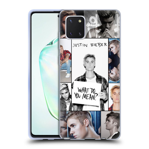 Justin Bieber Purpose Grid Poster Soft Gel Case for Samsung Galaxy Note10 Lite