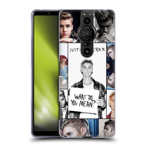 Justin Bieber Purpose Grid Poster Soft Gel Case for Sony Xperia Pro-I