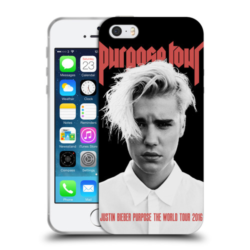 Justin Bieber Tour Merchandise Purpose Poster Soft Gel Case for Apple iPhone 5 / 5s / iPhone SE 2016