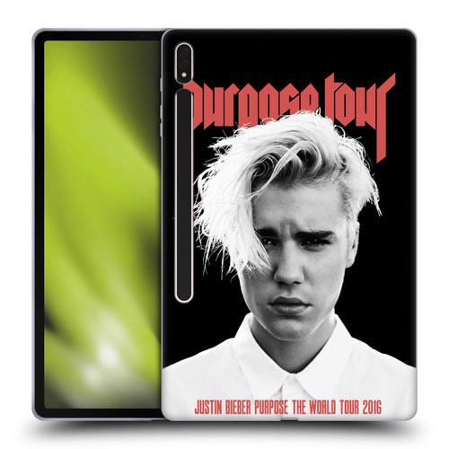 Justin Bieber Tour Merchandise Purpose Poster Soft Gel Case for Samsung Galaxy Tab S8 Plus