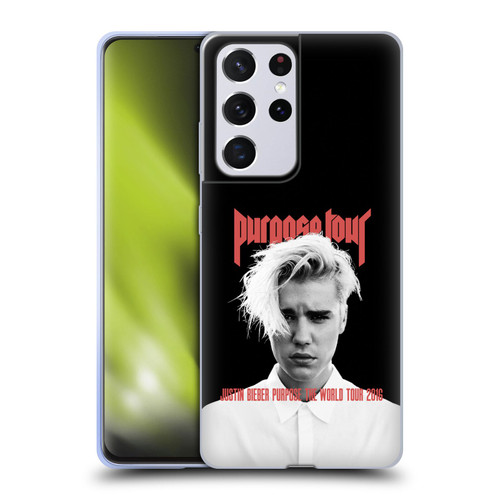Justin Bieber Tour Merchandise Purpose Poster Soft Gel Case for Samsung Galaxy S21 Ultra 5G