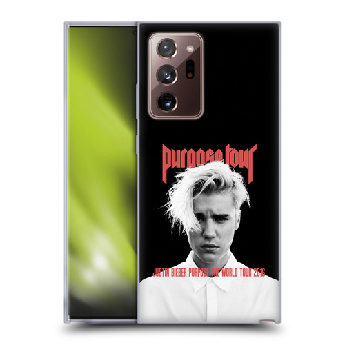 Justin Bieber Tour Merchandise Purpose Poster Soft Gel Case for Samsung Galaxy Note20 Ultra / 5G