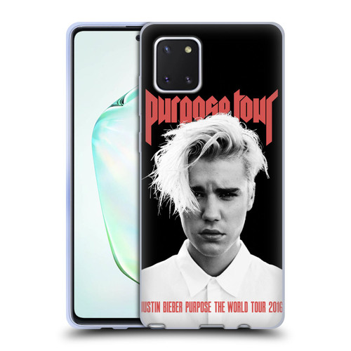 Justin Bieber Tour Merchandise Purpose Poster Soft Gel Case for Samsung Galaxy Note10 Lite