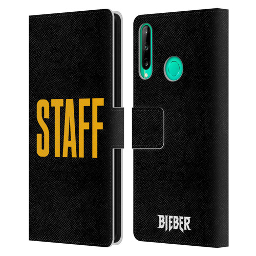 Justin Bieber Tour Merchandise Staff Leather Book Wallet Case Cover For Huawei P40 lite E