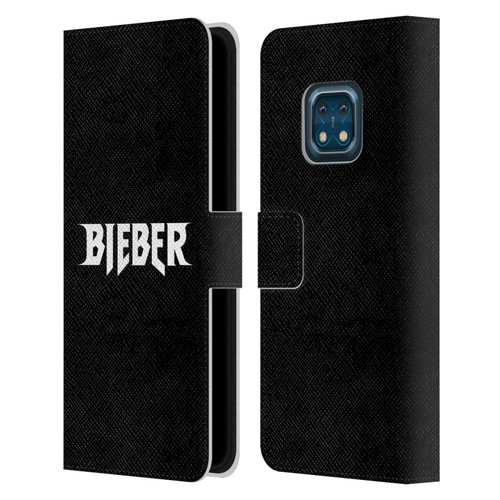 Justin Bieber Tour Merchandise Logo Name Leather Book Wallet Case Cover For Nokia XR20