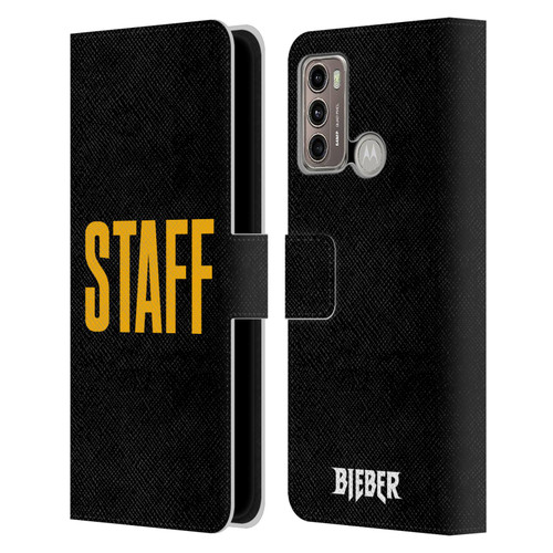 Justin Bieber Tour Merchandise Staff Leather Book Wallet Case Cover For Motorola Moto G60 / Moto G40 Fusion