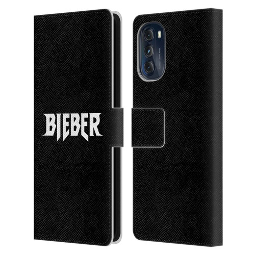 Justin Bieber Tour Merchandise Logo Name Leather Book Wallet Case Cover For Motorola Moto G (2022)